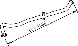 Труба выхлопного газа DINEX 36623