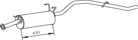 Средний / конечный глушитель ОГ DINEX 62305