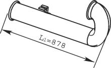 Труба выхлопного газа DINEX 22725