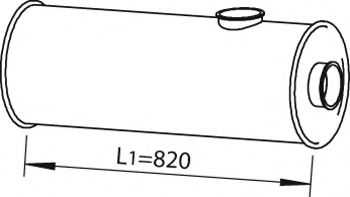Средний / конечный глушитель ОГ DINEX 18335