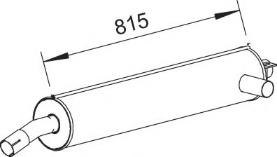 Средний / конечный глушитель ОГ DINEX 64312