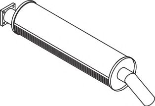 Средний / конечный глушитель ОГ DINEX 70311