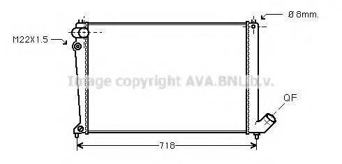 Радиатор, охлаждение двигателя AVA QUALITY COOLING CNA2106