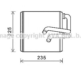 Теплообменник, отопление салона AVA QUALITY COOLING DN6410