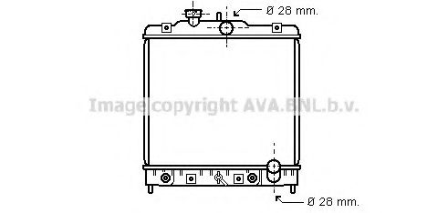 Радиатор, охлаждение двигателя AVA QUALITY COOLING HD2021