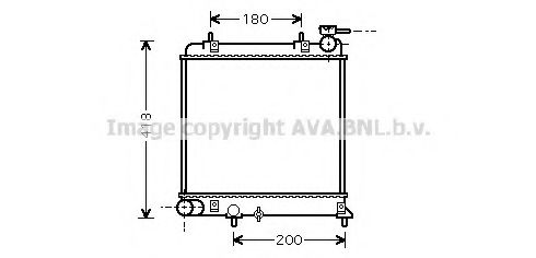 Радиатор, охлаждение двигателя AVA QUALITY COOLING HYA2085