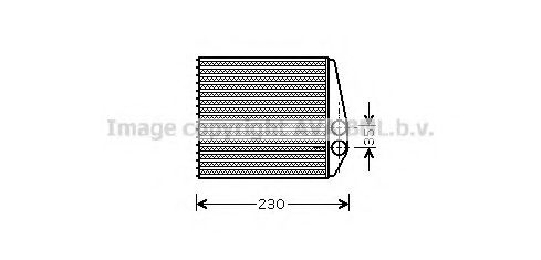 Теплообменник, отопление салона AVA QUALITY COOLING OL6355