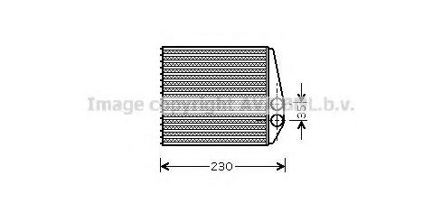 Теплообменник, отопление салона AVA QUALITY COOLING OLA6355