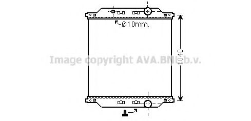 Радиатор, охлаждение двигателя AVA QUALITY COOLING RE2073N