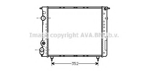 Радиатор, охлаждение двигателя AVA QUALITY COOLING RT2053