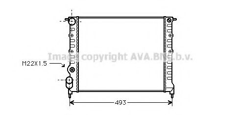 Радиатор, охлаждение двигателя AVA QUALITY COOLING RT2118