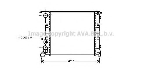 Радиатор, охлаждение двигателя AVA QUALITY COOLING RT2121