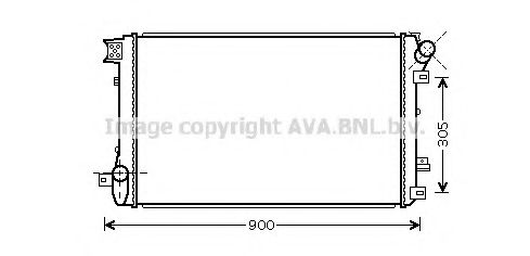 Радиатор, охлаждение двигателя AVA QUALITY COOLING RT2408