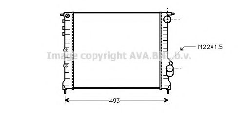 Радиатор, охлаждение двигателя AVA QUALITY COOLING RTA2133