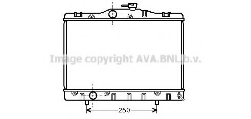 Радиатор, охлаждение двигателя AVA QUALITY COOLING TO2172