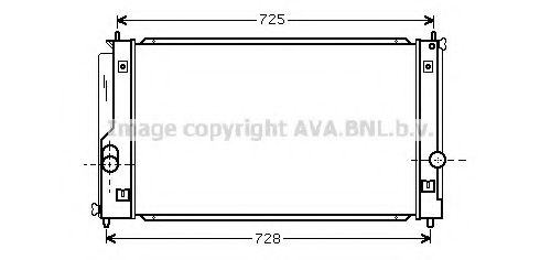 Радиатор, охлаждение двигателя AVA QUALITY COOLING TO2334
