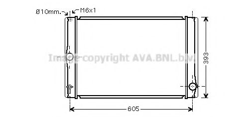 Радиатор, охлаждение двигателя AVA QUALITY COOLING TOA2400