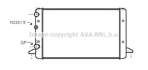 Радиатор, охлаждение двигателя AVA QUALITY COOLING VW2121