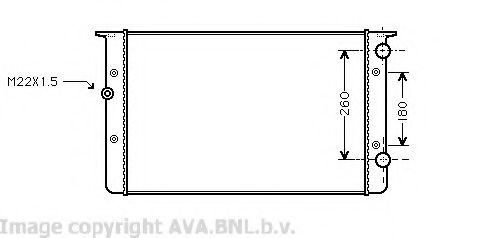 Радиатор, охлаждение двигателя AVA QUALITY COOLING VWA2104