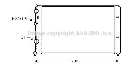 Радиатор, охлаждение двигателя AVA QUALITY COOLING VWA2122
