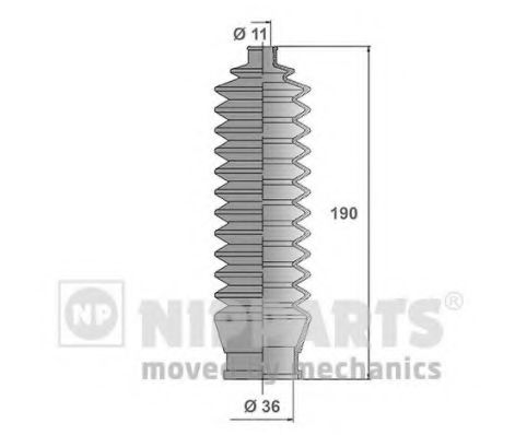 Комплект пылника, рулевое управление NIPPARTS J2843001