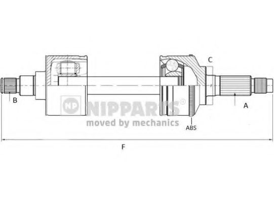 Приводной вал NIPPARTS N2812001