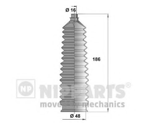 Комплект пылника, рулевое управление NIPPARTS N2840307