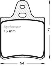 Комплект тормозных колодок, дисковый тормоз MGA 99