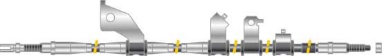 Трос, стояночная тормозная система MGA KC4364