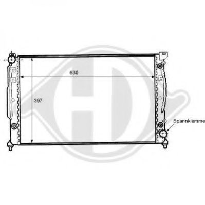 Радиатор, охлаждение двигателя DIEDERICHS 8101104