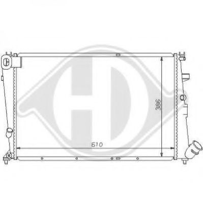 Радиатор, охлаждение двигателя DIEDERICHS 8104153