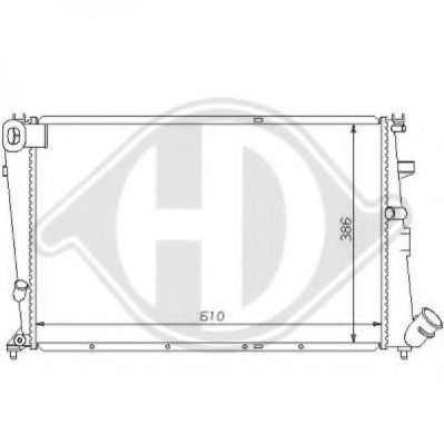 Радиатор, охлаждение двигателя DIEDERICHS 8104160