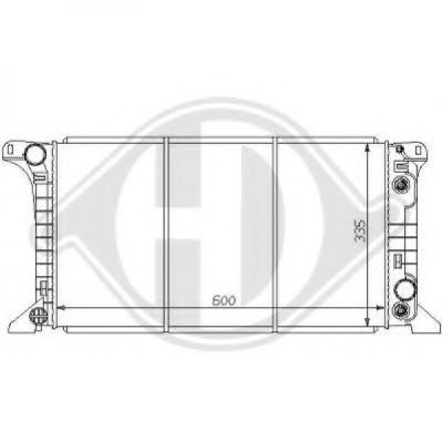 Радиатор, охлаждение двигателя DIEDERICHS 8110174
