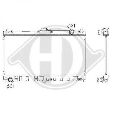 Радиатор, охлаждение двигателя DIEDERICHS 8565105