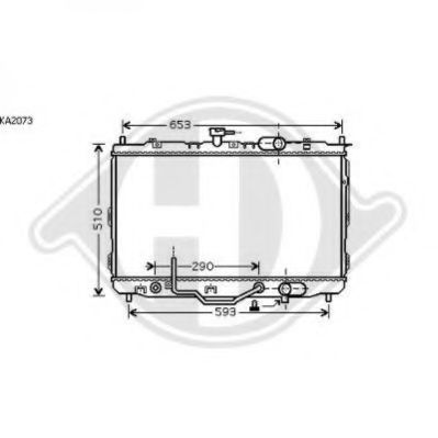 Радиатор, охлаждение двигателя DIEDERICHS 8653608