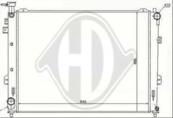 Радиатор, охлаждение двигателя DIEDERICHS 8653706