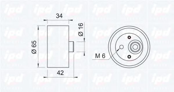 Натяжной ролик, ремень ГРМ IPD 140106