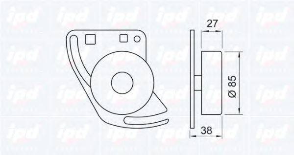 Натяжной ролик, поликлиновой  ремень IPD 140501