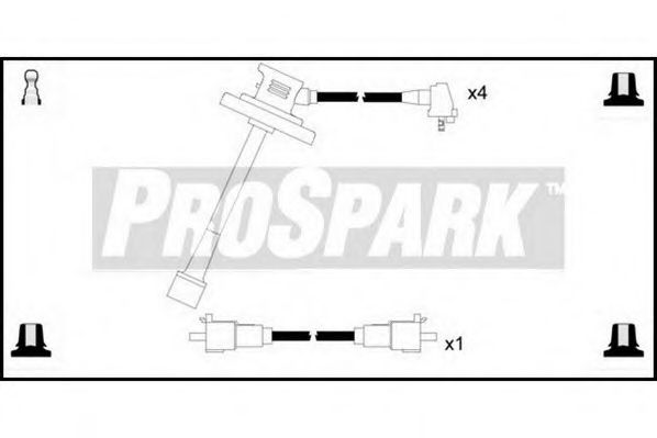 Комплект проводов зажигания STANDARD OES1158