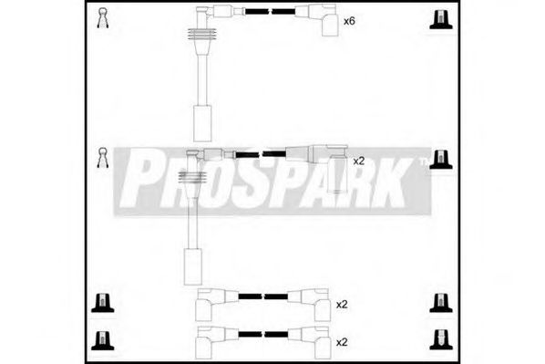 Комплект проводов зажигания STANDARD OES1195