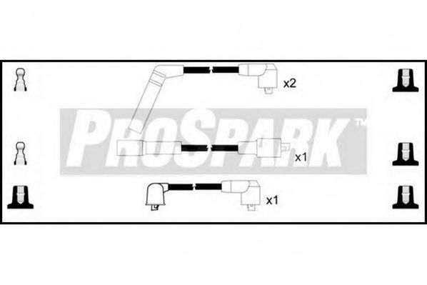 Комплект проводов зажигания STANDARD OES572