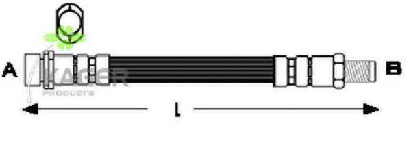 Тормозной шланг KAGER 38-0308