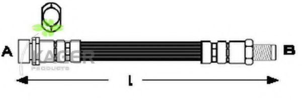 Тормозной шланг KAGER 38-0311
