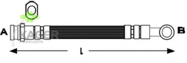 Тормозной шланг KAGER 380352