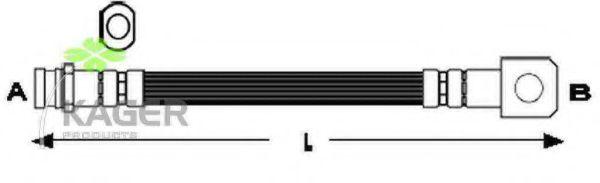 Тормозной шланг KAGER 38-0473