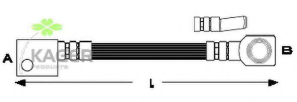 Тормозной шланг KAGER 38-0518