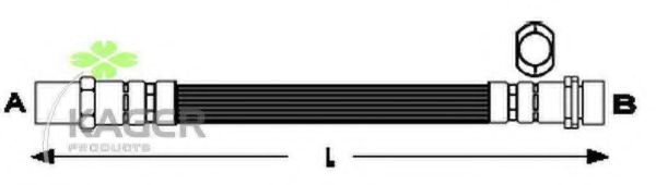 Тормозной шланг KAGER 38-0788