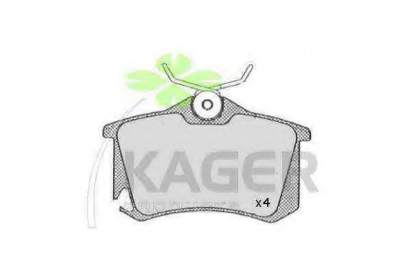 Комплект тормозных колодок, дисковый тормоз KAGER 35-0686