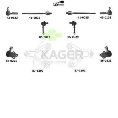 Подвеска колеса KAGER 800320