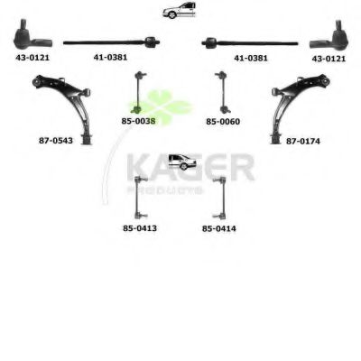 Подвеска колеса KAGER 800535